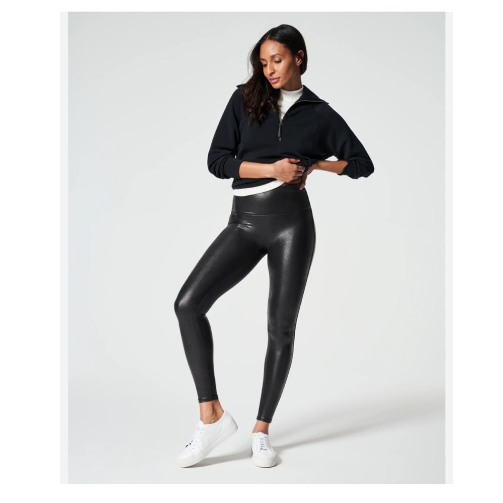 Spanx Faux Leather Leggings Sz L